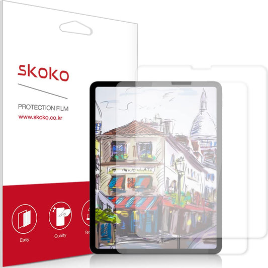 skoko [2 Pack] Paper Screen Protector Compatible with iPad Pro 12.9 6th 5th 4th 3th Generation 2022 & 2021 & 2020 & 2018 , Matte Texture, Anti-Glare, Premium PET, for Writing / Draw with Apple Pencil