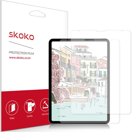 skoko [2 Pack] Paper Screen Protector Compatible with iPad Pro 11 4th / 5th / 6th Gen 2022 2021 2020 , Matte Texture, Premium PET, for Writing , Draw, Compatible with Apple Pencil