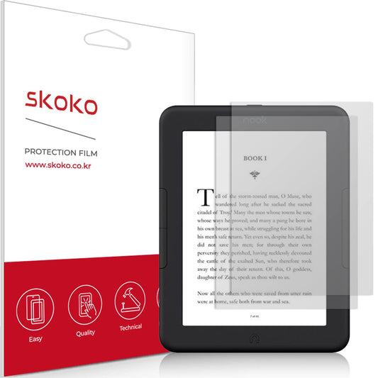 skoko [2 Pack] Anti-Glare Screen Protector Compatible with Nook Glowlight 4th / 3th gen , Anti-Glare Matte, Anti Fingerprints, Easy Installation, Soft Feeling