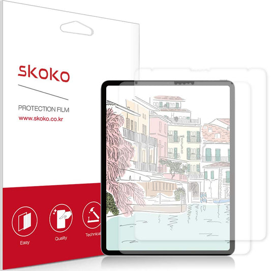 skoko [2 Pack] Paper Screen Protector Compatible with iPad Pro 12.9 6th 5th 4th 3th Generation ( 2022 , 2021 , 2020 , 2018 ) ,  Matte Texture, Premium PET, for Writing/Draw, Compatible with Apple Pencil