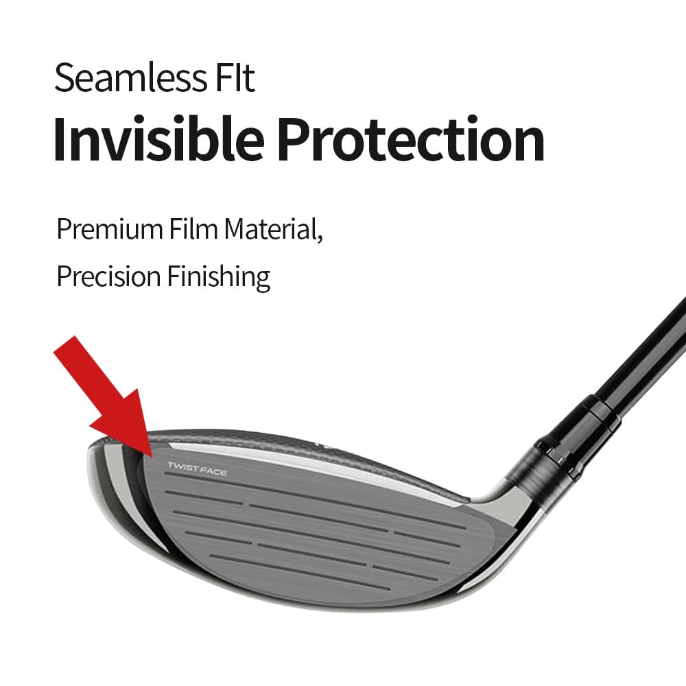 Seamless invisible film on a fairway wood