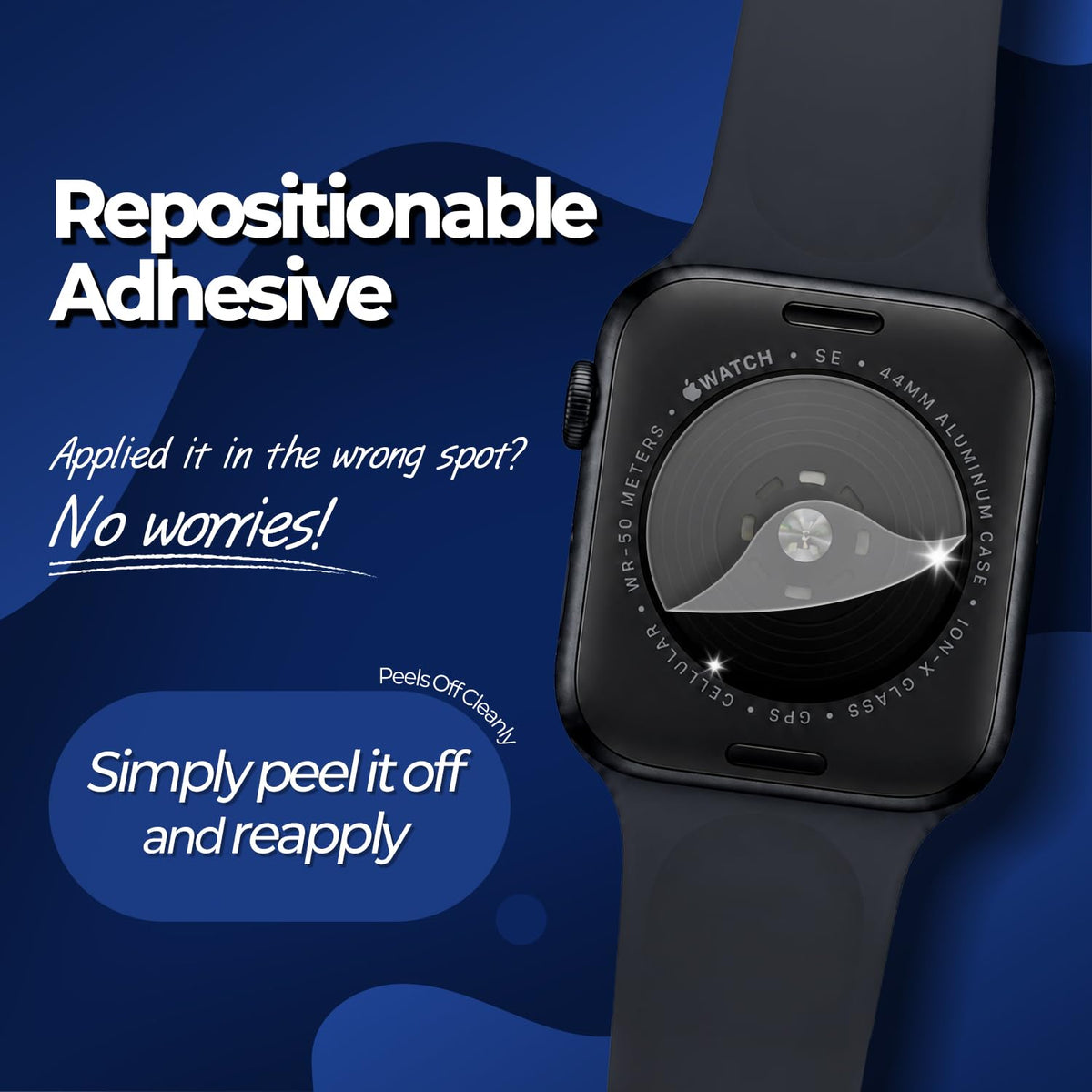 Repositionable adhesive for easy alignment
