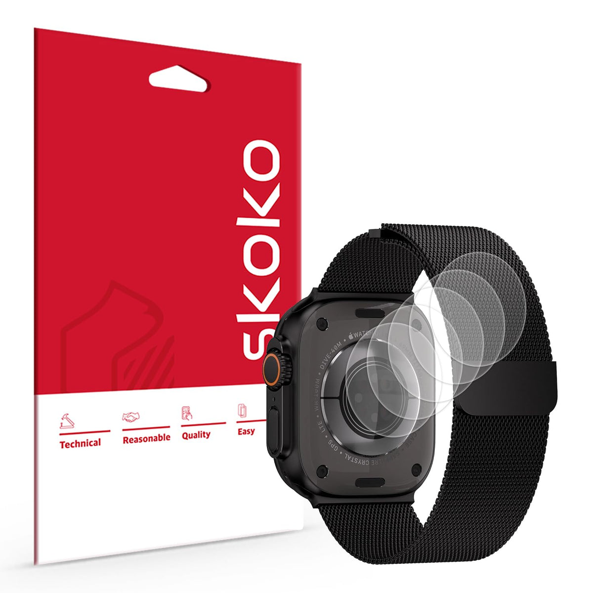 Nickel allergy back sensor film for Apple Watch 44/45/46mm and Ultra 49mm