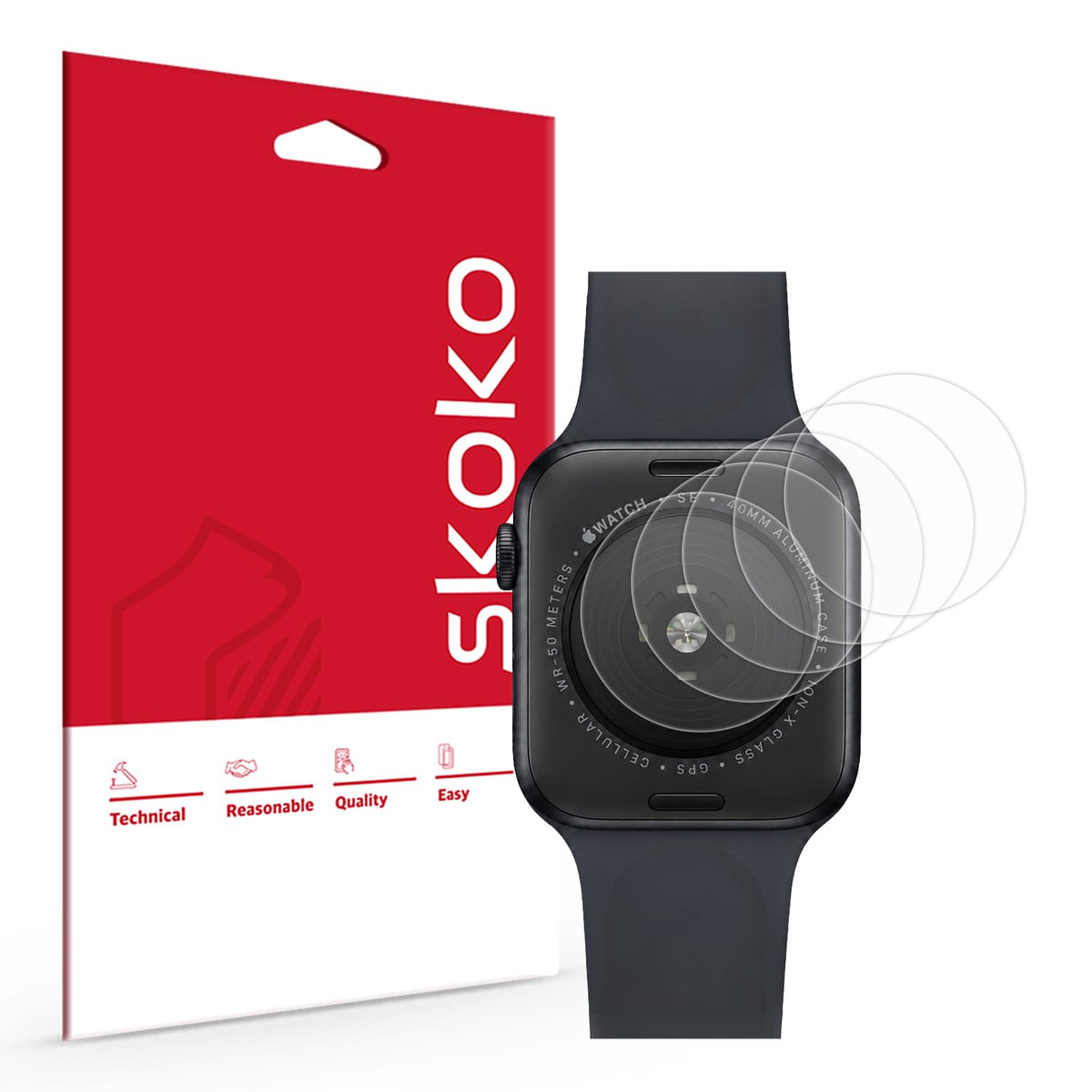 Nickel allergy back sensor film for Apple Watch 40/41mm