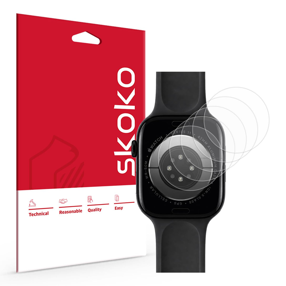 Nickel allergy back sensor film for Apple Watch 42mm and 38mm