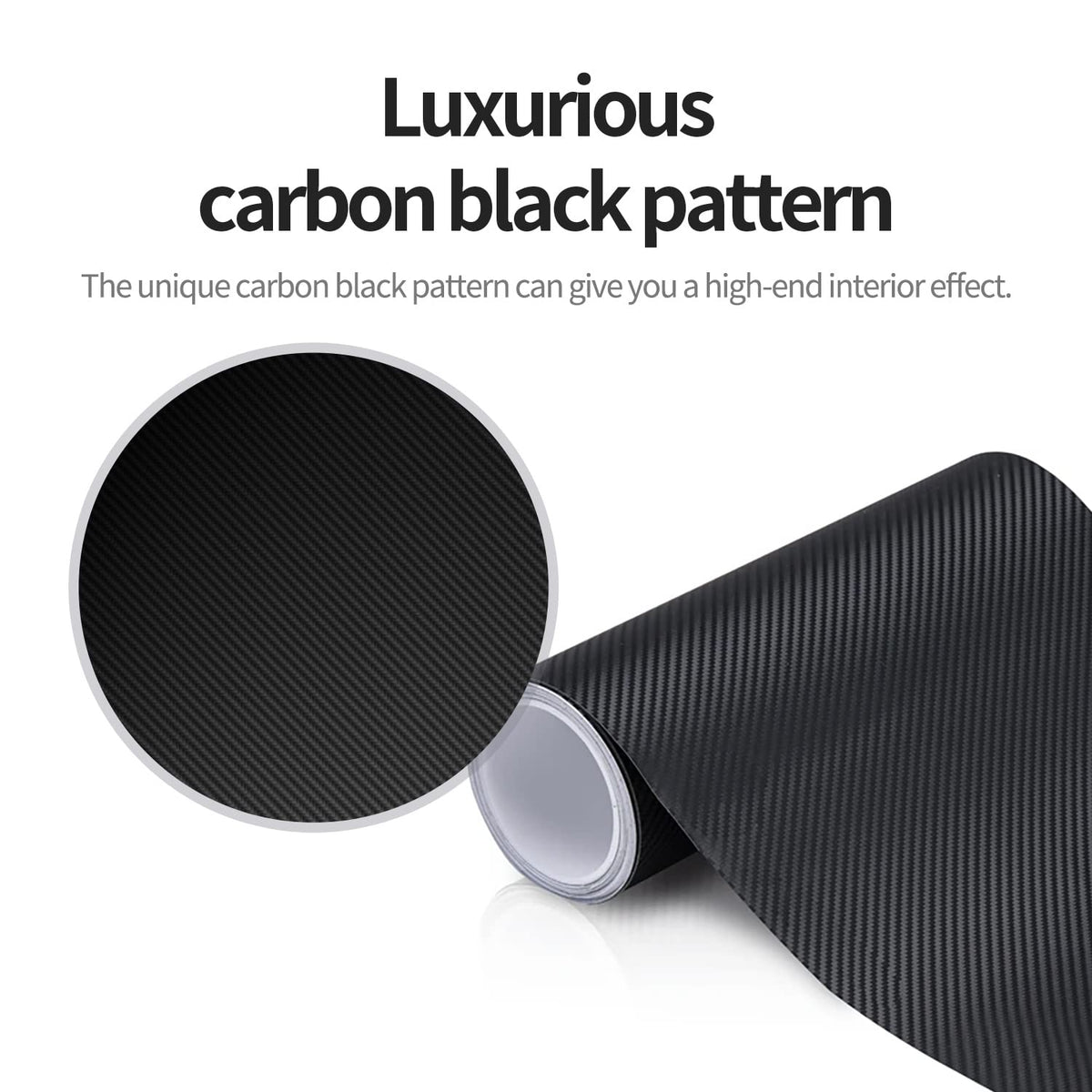 Close-up of the carbon black pattern film